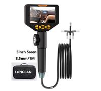 Telecamera per endoscopio industriale da 8.5MM schermo IPS da 5 "tubo HD1080P periscopio per ispezione auto IP68 impermeabile per l'ispezione dei tubi