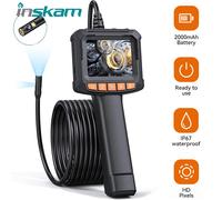 Telecamera per endoscopio industriale Periscopio portatile digitale LCD da 2,4 '' IP67 Impermeabile HD1080P Telecamera per fognature per tubi da 8 mm Cavo semirigido