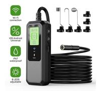 Telecamera per endoscopio industriale WiFi Telecamera per ispezione auto wireless impermeabile IP67 da 2 MP con telecamera per serpente a luce 8 LED per Android IOS