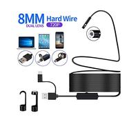 Telecamera per Fognature, 108. 0P / 640p USB Telecamera di ispezione dell'endoscope 3 in 1 USB/Micro. USB/Borrescopio for fotocamera for endoscopio Type-C con 8 PORTATO(2m,8mm Dual lens)