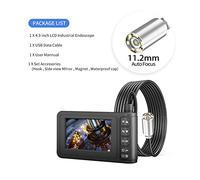 Telecamera per Fognature, 5.5mm Endoscopio industriale singolo e doppio IP67. Impermeabile 43 pollici LCD HD. Camera di serpente con 6 PORTATO for l'ispezione del drenaggio del tubo dell'auto(1m,11.2