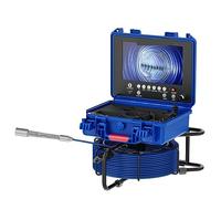 Telecamera per fognature, 9 "monitor scarico fognature endoscopio distanza contatore 512Hz segnale autolivellante Pipeline fotocamera 10/20/30/40/50M(30M,23MM CAMERA)