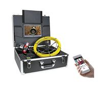 Telecamera per Fognature, 9 pollici di ispezione del tubo Videocamera Scarico della fotocamera scarico fognatura dell'endoscopio industriale condotto wifi wireless DVR. Telecamera rotante 30m