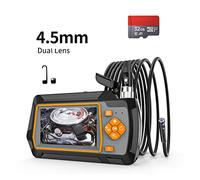 Telecamera per Fognature, Endoscopio industriale Dual-Lens 1080p 5.5mm HD Telecamera di ispezione con 4,3" IPS. Telecamera di ispezione della telecamera serpente dello schermo 3 2 GB TF. Carta(5m,4.5