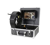 Telecamera per Fognature, Fotocamera fognaria con schermata da 9 pollici 1080p 2 3 mm Fotocamera della pipeline fognaria IP68 Telecamera auto -livellamento automatica 1 2 pezzi LED 512Hz Localizzatore