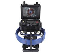 Telecamera per Fognature Impermeabile con Display 9 Pollici in Acciaio Inossidabile Controllo DVR per Professionisti Idraulici (Spina UE AC100-240V)