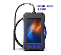 Telecamera per Fognature, P40 Endoscopio industriale P40 Camera for fotocamera singola e doppia lente 108 0p HD 43 "IPS Schermo IP68. Impermeabile PORTATO Luci 2600mAh Battery.(2m,5.5MM Rigid Cable)