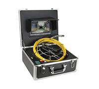 Telecamera per Fognature, Telecamera di ispezione del tubo della fogna monitor da 10 pollici con contatore IP68 HD 1000TVL. endoscopio industriale conduttura scarico(30m)
