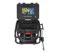 Telecamera per fognature, Telecamera di ispezione for tubi fognari HD 1080P 9 pollici 16 GB DVR Contatore di distanza Supporto for endoscopio 512Hz Autolivellante(30m,5MM CABLE)