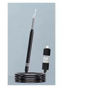 Telecamera per Fognature, Telecamera for endoscopio for la pulizia dell'orecchio 3IN1 -C USB Otoscopio visivo 5,5 mm / 3,9 mm 0. 3MP 6LE. Cucchiaio for orecchio for orecchio ds(Silver)