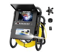 Telecamera per Ispezione tubi 30M, 7'' IPS Telecamera per Fognature con DVR, Videocamera per Ispezione Tubi 12 Luci LED Regolabili IP68 Professionale Endoscopio Camera, Scheda da 32 GB