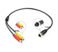 Telecamera per la retromarcia dell'auto Cavo Video Per Auto 4 PIN Per Telecamera Posteriore Per Auto Testa Aeronautica A RCA Femmina CC Maschio Collegamento Monitor Auto DVD Assistenza Telecamera per