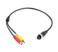Telecamera per la retromarcia dell'auto Cavo Video Per Auto 4 PIN Per Telecamera Posteriore Per Auto Testa Aeronautica A RCA Femmina CC Maschio Collegamento Monitor Auto DVD Assistenza Telecamera per