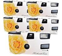 Telecamera per matrimonio FV, potenza speciale, colore bianco rosa, confezione da 5 pezzi, con flash 27 esposizioni 400 ASA