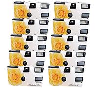 Telecamera per matrimonio "Rosa bianca", confezione da 10 fotocamere usa e getta con flash (27 An. 400 ASA)