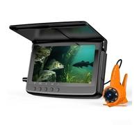 Telecamera per pesca subacquea, 10,9 cm 720p con visione notturna, sonda HD da 10000 mAh per la profondità della temperatura, pesca sul ghiaccio per tutte le stagioni (25 m)