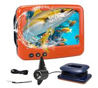 Telecamera per pesca subacquea da 4,3 pollici, IPS, 4000 mAh, impermeabile IP68, portatile, con visione notturna a LED a infrarossi a 145°, per lago, barca, pesca sul ghiaccio