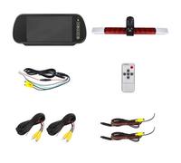 Telecamera Per Retromarcia Con Luce Freno A Doppia Lente Per Tutte Piatte Per 2DA 343 106-201 Con Monitor A Specchio Da 7" Telecamera Posteriore(Snap-on Mount)