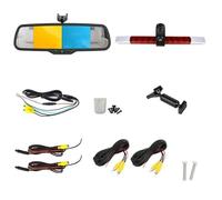 Telecamera Per Retromarcia Con Luce Freno A Doppia Lente Per Tutte Piatte Per 2DA 343 106-201 Con Monitor A Specchio Da 7" Telecamera Posteriore(2 Split Screen Kit)