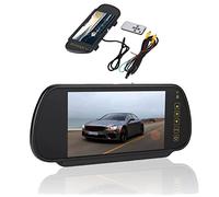 Telecamera per retrovisore, 7 pollici Specchietto retrovisore per auto LCD Monitor per oscuramento automatico Telecamera per retrovisione con staffa per auto