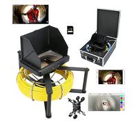 Telecamera per scarichi, Fotocamera fognaria con 7 pollici LCD Monitoraggio della fotocamera del tubo endoscopio tubo 1080p METTORE VIDEO METTER INGRESSO WIRELELS WIFI Camera da fognatura impermeabile