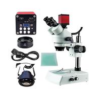 Telecamera per visione artificiale 3. 8MP 7x-90x Microscopio stereo trinoculare a doppio braccio focale simul 4 8MP 4K HDMI. Digitale USB Riparazione del telefono cellulare della chirurgia del laborat