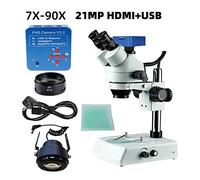 Telecamera per visione artificiale 3. 8MP 7x-90x Microscopio stereo trinoculare a doppio braccio focale simul 4 8MP 4K HDMI. Digitale USB Riparazione del telefono cellulare della chirurgia del laborat