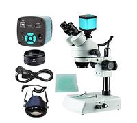 Telecamera per visione artificiale 3. 8MP 7x-90x Microscopio stereo trinoculare a doppio braccio focale simul 4 8MP 4K HDMI. Digitale USB Riparazione del telefono cellulare della chirurgia del laborat