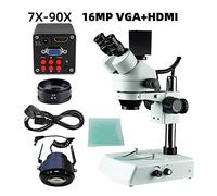 Telecamera per visione artificiale 3. 8MP 7x-90x Microscopio stereo trinoculare a doppio braccio focale simul 4 8MP 4K HDMI. Digitale USB Riparazione del telefono cellulare della chirurgia del laborat