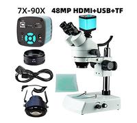 Telecamera per visione artificiale Laboratorio industriale 7x-90x. Microscopio trinoculare simul-focale zoom zoom stereo testa microscopio 3 8MP 48MP 16MP 13MP HDMI VGA USB USB Fotocamera 4k. Telecame