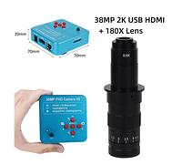 Telecamera per visione artificiale Pieno HD 2K 48MP 21MP Video Lab. VGA HDMI USB. Fotocamera del microscopio 13. 0x 180x. Zoom c montaggio lente for PCB. Guarda la saldatura della riparazione del tele