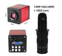 Telecamera per visione artificiale Pieno HD 2K 48MP 21MP Video Lab. VGA HDMI USB. Fotocamera del microscopio 13. 0x 180x. Zoom c montaggio lente for PCB. Guarda la saldatura della riparazione del tele