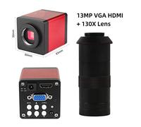 Telecamera per visione artificiale Pieno HD 2K 48MP 21MP Video Lab. VGA HDMI USB. Fotocamera del microscopio 13. 0x 180x. Zoom c montaggio lente for PCB. Guarda la saldatura della riparazione del tele