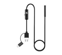 Telecamera periscopio con luce, telecamera impermeabile IP67 | Cavo da 3 m, endoscopio plug and play regolabile per ispezione idraulica di macchinari