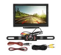 Telecamera Posteriore Auto Telecamera Retromarcia Schermo LCD TFT Telecamera Di Backup Patente Auto Digitale HD Vista Posteriore Parcheggio Visione Notturna Monitor Da 5 Pollici