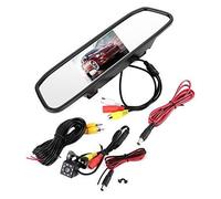 Telecamera posteriore Dash Lcd Tft 4,3 Pollici Con Specchietto Retrovisore E Visione Notturna Per Grand Angolo 170° 2 Canali 8 Led Telecamera Di Retromarcia Impermeabile Retromarcia