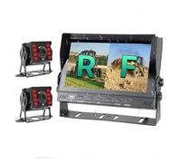 Telecamera Posteriore IPS AHD 7 "IP66 Impermeabile 2CH Split Screen DVR Monitor Registratore 1080P Frontale Retrovisione Macchina Fotografica Veicolo Per Camion Bus(None,Monitor add 2 Cam)