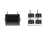 Telecamera posteriore Monitor DVR AHD Wireless Da 7 Pollici Telecamera Wi-Fi Per Retromarcia Visione Notturna Ad Alta Definizione 1080P Telecamera retromarcia per auto(4 Camera,128G Card)