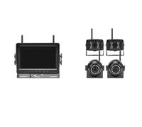 Telecamera posteriore Monitor DVR AHD Wireless Da 7 Pollici, Telecamera Wi-Fi Per Retromarcia, Visione Notturna Ad Alta Definizione 1080P retrocamera per auto(2 Side add 2 Square,No SD Card)