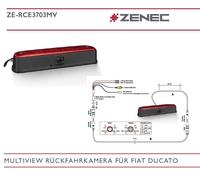 Telecamera posteriore Multi-View ZENEC ZE-RCE3703MV compatibile con Fiat...