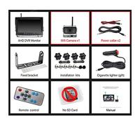 Telecamera Posteriore per Auto 2023 Aggiornamento AHD Digital Wireless Backup DVR Record Camera e 4CH 9 Inch AHD Monitor Kit for camion/rimorchio/autobus/pickup/rimorchio(With 1 camera)