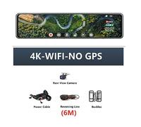Telecamera Posteriore per Auto 4K 3840 * 2160P 12 pollici Car DVR Dash Cam GPS IMX415 Specchietto retrovisore 1080P Videocamera for auto Videoregistratore Park Monitor(Z60,128G)