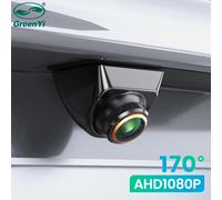 Telecamera posteriore per auto GreenYi AHD 1920x1080P 170 ° Telecamere anteriori per retromarcia per veicoli con visione notturna Full HD con obiettivo dorato Fisheye G899