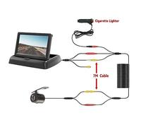 Telecamera Posteriore per Auto Monitor for auto con telecamera posteriore 4.3 "TFT LCD HD Screen LED Telecamera di backup for parcheggio di veicoli Facile installazione(BF-7M)