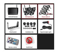 Telecamera Posteriore per Auto Registratore DVR wireless digitale AHD 1080P Telecamera di backup inversa con monitor da 7 pollici for camion/rimorchio/autobus/camper/pickup/rimorchio(With 4 cameras)
