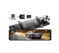 Telecamera Posteriore per Auto Registratore for specchietto retrovisore for auto 4K + 1080P Dual Cam Registratori for auto touch screen da 12 pollici con telecamera for specchietto retrovisore GPS