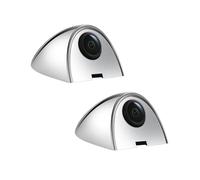 Telecamera Posteriore Vista Laterale Telecamera Per Visione Notturna Impermeabile 80 ° Supporto Adesivo Specchietto Retrovisore Punto Cieco Per Veicoli Camion Berlina(Cromo,AHD-1080P)