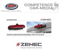 Zenec Telecamera Posteriore ZE-RCE3704-2S Doppia Lente Luci Freno per Peugeot Jumper 2 250