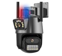 Telecamera PTZ 8MP 4K Dual Lens 4MP HD IP esterna Doppio schermo di sicurezza P2P AI Rilevamento umano CCTV Sorveglianza Rilevamento del movimento(8MP Add 32G)