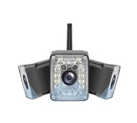 Telecamera PTZ da 9MP 5K a tre obiettivi con doppio schermo Ai Rilevamento umano Telecamere di sorveglianza CCTV esterne senza fili con rilevamento automatico(9MP Camera Add 128G)